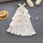 Women's Fashion Ruffles Slim Strap Dress