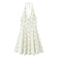Women's Printed Hanging Collar Dress