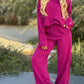 New Fashion Casual Suit Solid Color Long Sleeve Wide Leg