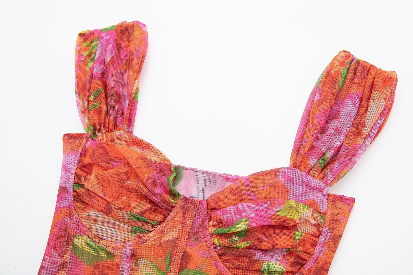 Women's Clothing Wide Camisole Juan Net Printed Corset Short