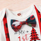 Infant Christmas Long-sleeved Top, Trousers, Hat, Turban