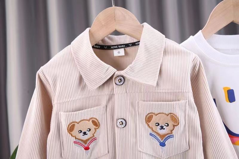 Boys' Three-piece Suit Handsome Overalls