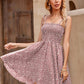 Robe froncée à pois frissonnants pour femme