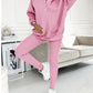 Women's Solid Color Vest Hoodie And Pants Set