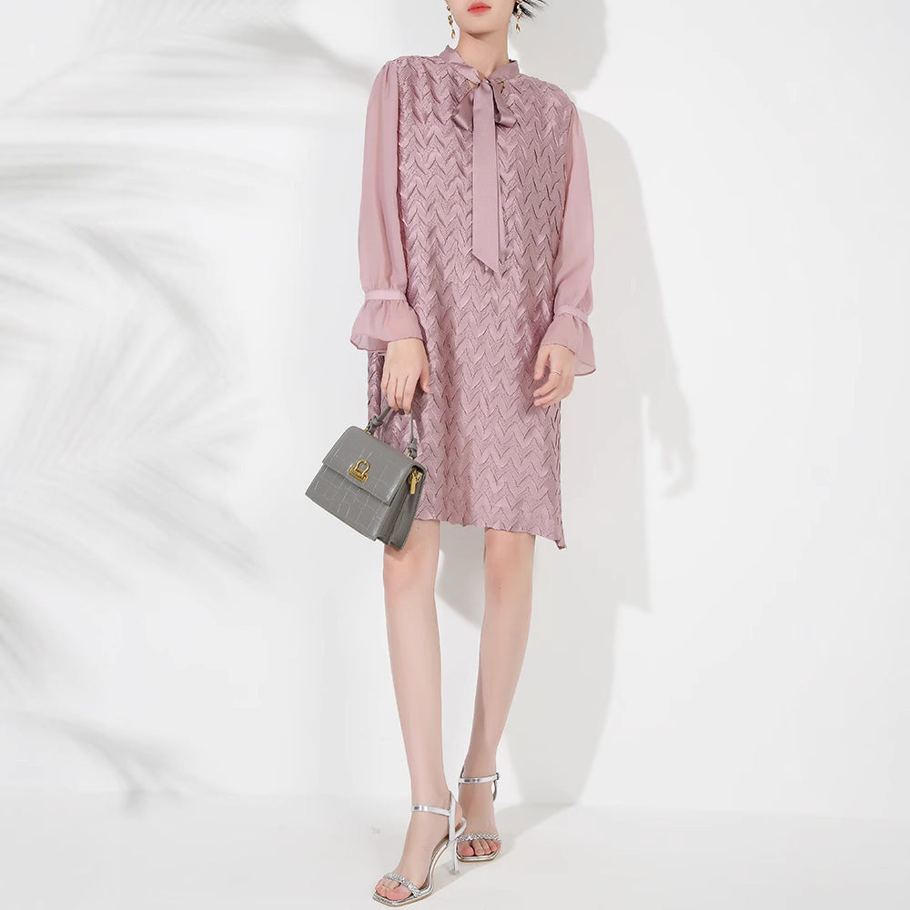 Women's Fashion Loose And Slimming Tie Dress