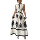 Women's Sleeveless Blouse Lace-up Skirt
