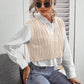 V-neck Knitted Vest Sweater Vest Sleeveless Waistcoat Women's Sweater Twist