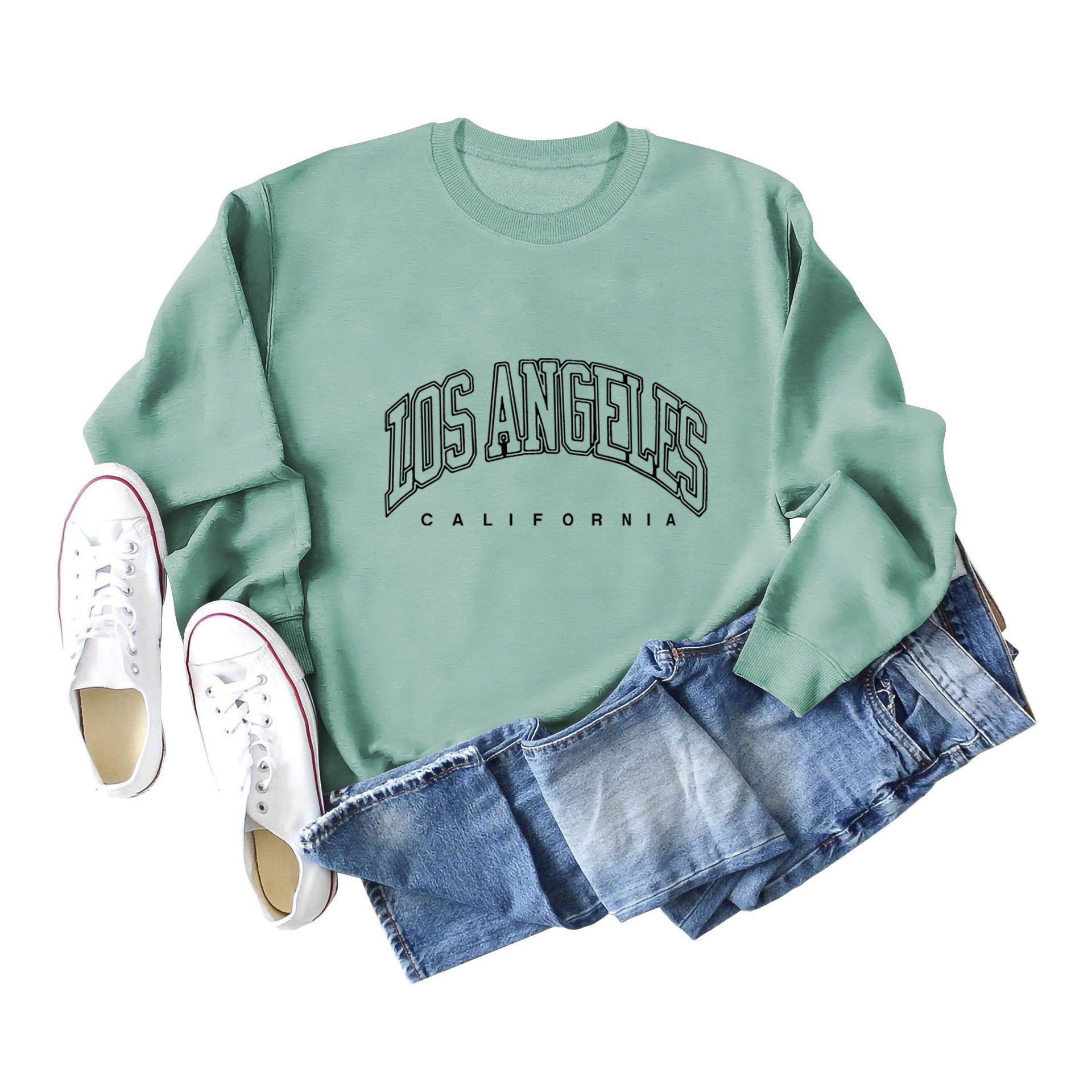 European And American Simple Letter Women's Long Sleeve