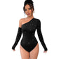 New Fashion Slim Girl Diamond Off-shoulder Long Sleeve Jumpsuit