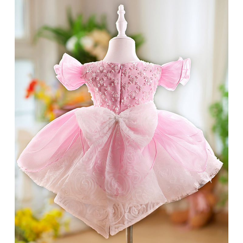 Children Flounced Sleeve Pettiskirt Birthday Dress
