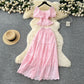 Womens Solid-Color, Defined-Waist, Square-Neck Puff-Sleeve Shirt And Skirt Set