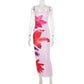 European And American Style Flower Strap Dress Women