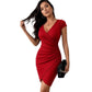 V-neck Sequin Bodycon Elegant And Sexy Sheath Dress