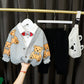 Costume garçon simple et tendance à imprimé ours