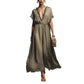 Loose-fit V-neck Casual Chic Womens Dress