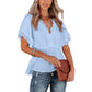 Women's Chiffon Shirt Loose Slimming Waist-tight Elegant Lace Chiffon Patchwork Solid Color Top