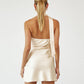 Y2g Popular Pure Color Halter Party Jumpsuit Skirt