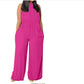 Women's Wide-leg Sleeveless Jumpsuit
