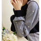 Women's Fashion Commuter Loose Air Layer Round Neck Stripes Patchwork Sweater