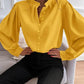 Women's Long-sleeved Single-row Button Loose Top