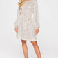 Glittering Beaded Dress For Holiday Party