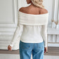 Women's French-style Off-shoulder Long-sleeved Sweater