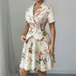 New Springautumn Womens Fashion Versatile Set Elegant Floral-print Casual Two-piece Outfit