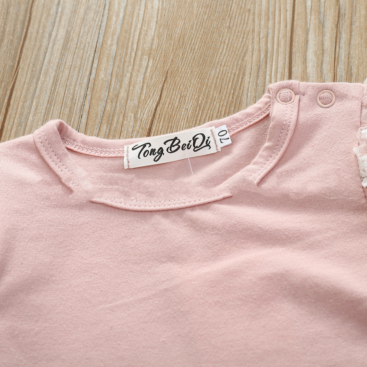 Ensemble pantalon long en dentelle et coton pour bébé et enfant en bas âge
