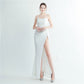 Women's Fashion Side Slit Sling Long Dress