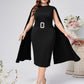 Solid Color Sheath Plus Size Dress