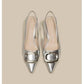Pointed Toe Classy High Heels High-grade French Square Buckle