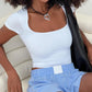 Women's Square Collar Casual T-shirt