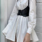 Waist Seal White Shirt Skirt Women's Mid-length