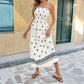 New Ethnic-style Ruched Tube Dress