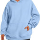 Sweats à capuche pour femmes avec poches, sweat-shirt tendance uni, pull à capuche surdimensionné, vêtements pour femmes