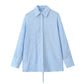 Striped Lapel Long Sleeve Short Casual Pants Suit Women