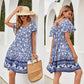 Robe de plage décontractée et ample à col carré pour femme