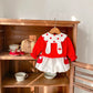 Autumn Girls' Rabbit Ears Long-sleeved Shirt Mushroom Bud-shaped Pants 2-piece Set