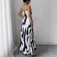 Women's Sexy Printed Side-Slit Slip Dress