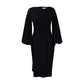 Robe fourreau à col ras du cou et couleur unie pour femme