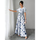 Summer Fashion Short-Sleeve Printed Dress