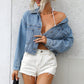 European And American INS Fashion Loose Short Denim Jacket