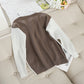 Contrasting Shawl Loose Knit Sweater Drawstring Trousers Two-piece Suit