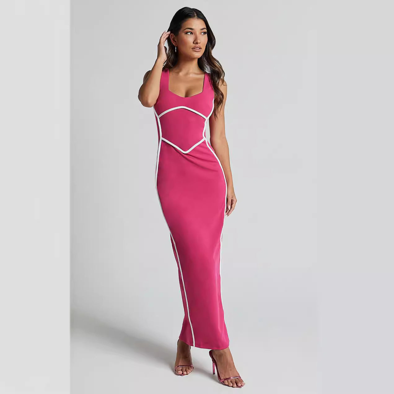 Women's Clothes Vest Pencil Skirt Skinny Sheath Dress