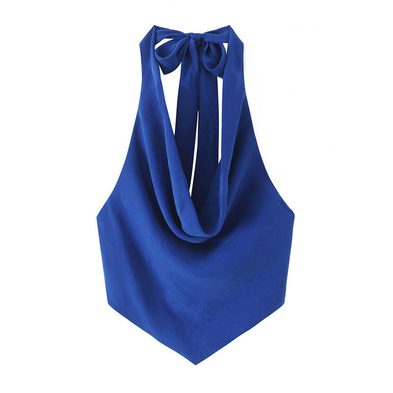 European And American Style Bowknot Decoration Hanging Collar Top