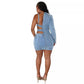 Strapless Single Sleeve Stretch Fashion Dress