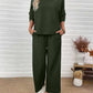 Women's Casual Top Wide Leg Pants Set