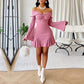 Autumn And Winter New Women's Off-shoulder Bell Sleeve Short Party Dress