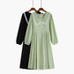 Robe à col princesse pour femme, coupe trapèze, taille haute, style printemps, petite jupe longue