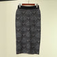 Vintage Knitting Skirt Hip-wrapped Straight Skirt Wool Knitting